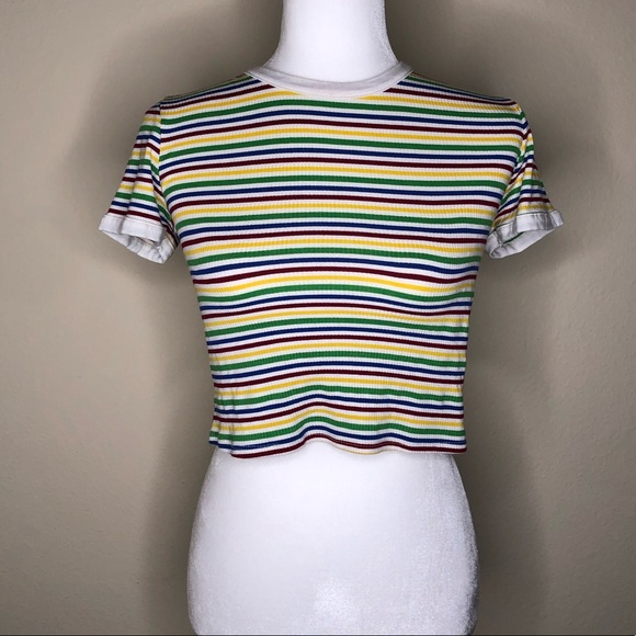 Tops - Stripped Cropped Top